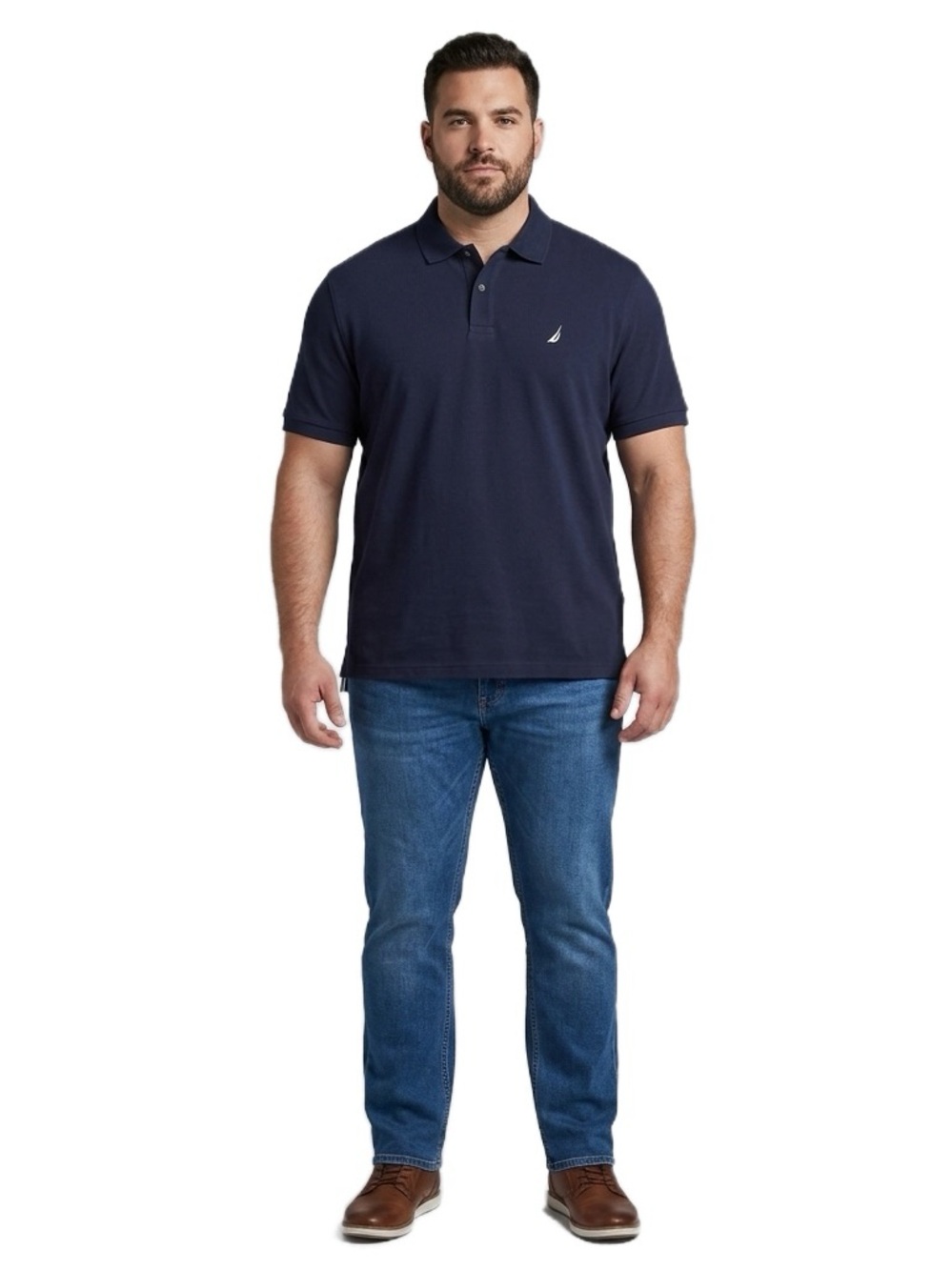 Nautica Mens Navy Short Sleeve Polo Shirt